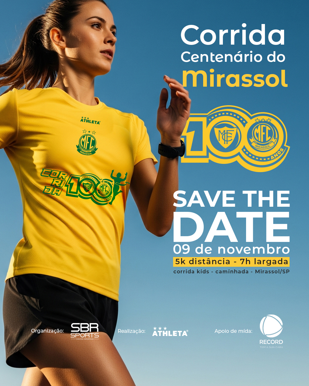 Inscrições para Corrida do Centenário do Mirassol FC entram na reta final